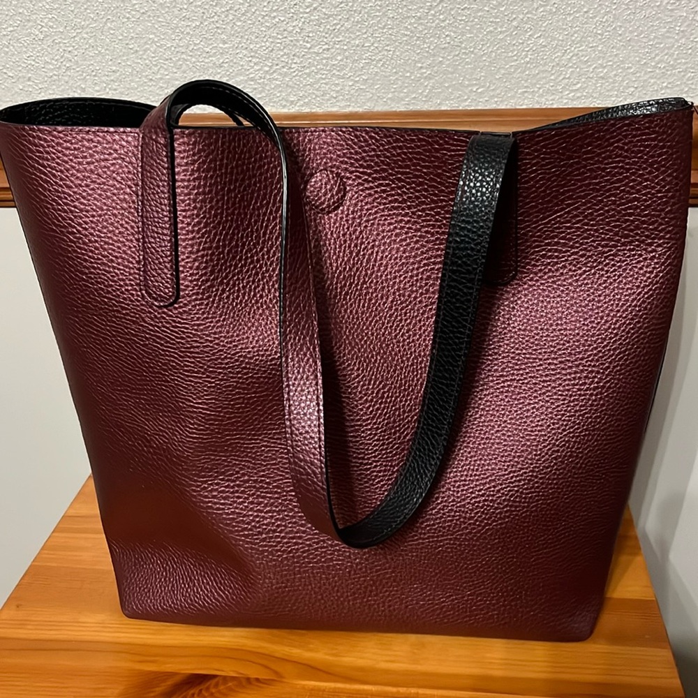 Faux Leather double strap Tote